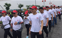 “放松心情，磨砺意志，超越自我” 正定公司参加徒步走活动